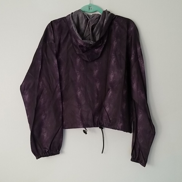 love, Fire Purple Hooded Zippered Windbreaker  XL - Picture 8 of 10